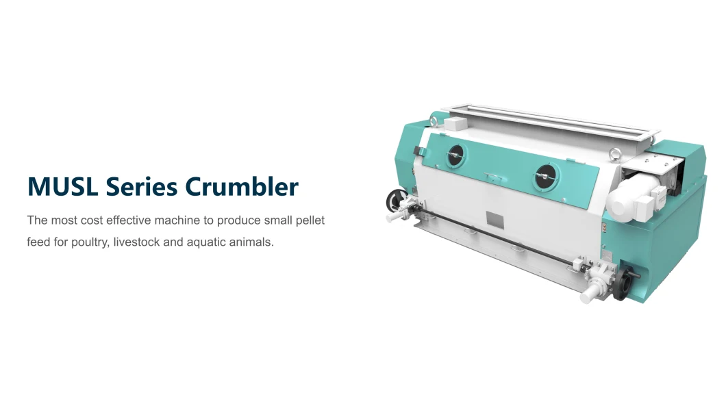Best Price of Fish and Aquatic Animal Feed Pellet Roller Crumbler with CE Certification
